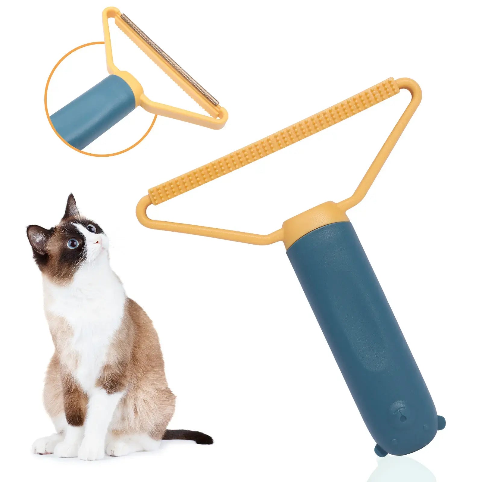 Self-Cleaning Pet Grooming Brush, Slicker Retractable Brush for Dogs & Cats Shedding, Detangling, & Fur Removal with Click Clean Button