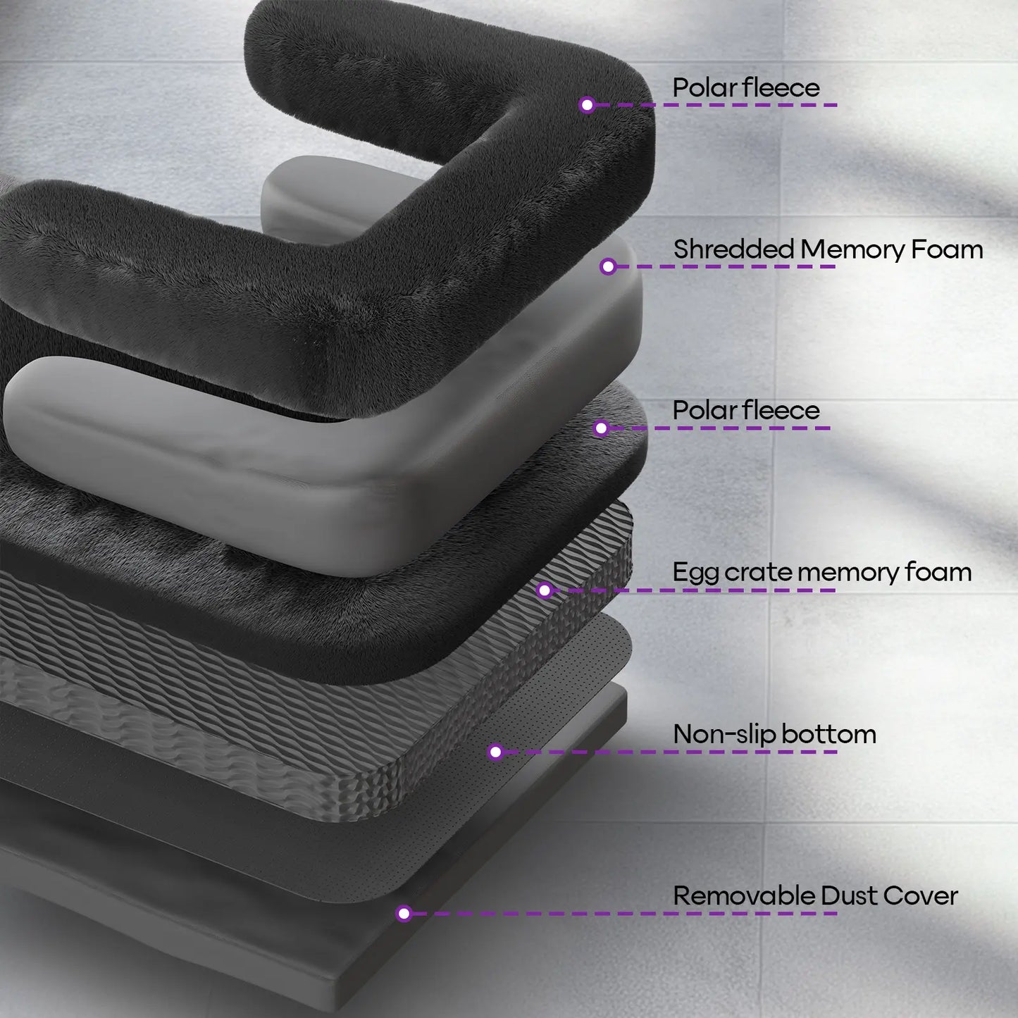 Foldable Human Dog Bed,Orthopedic Memory Foam Human Sized Dog Bed,Human and Dog Massage Chair Massage Bed,2 in 1 Calming Human Size with Egg Foam Supportive Mat and Waterproof Liner,Storage Pocket (75”X45”X10”) Portable Pad